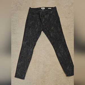Frame Denim Black Snake Skinny Jeans